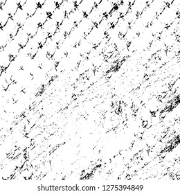 Vector grunge overlay texture. Black and white background. Abstract monochrome image includes a faded effect in dark tones