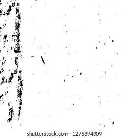 Vector grunge overlay texture. Black and white background. Abstract monochrome image includes a faded effect in dark tones