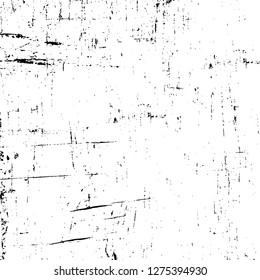 Vector grunge overlay texture. Black and white background. Abstract monochrome image includes a faded effect in dark tones