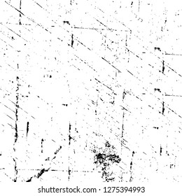 Vector grunge overlay texture. Black and white background. Abstract monochrome image includes a faded effect in dark tones