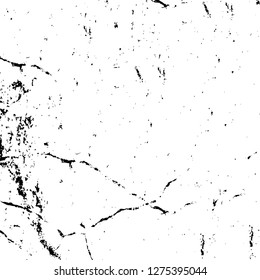 Vector grunge overlay texture. Black and white background. Abstract monochrome image includes a faded effect in dark tones