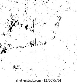 Vector grunge overlay texture. Black and white background. Abstract monochrome image includes a faded effect in dark tones