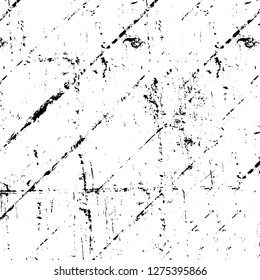 Vector grunge overlay texture. Black and white background. Abstract monochrome image includes a faded effect in dark tones