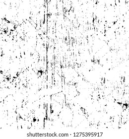Vector grunge overlay texture. Black and white background. Abstract monochrome image includes a faded effect in dark tones