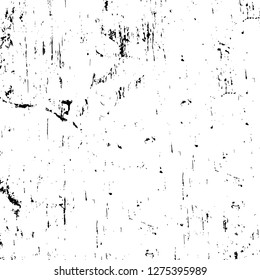 Vector grunge overlay texture. Black and white background. Abstract monochrome image includes a faded effect in dark tones