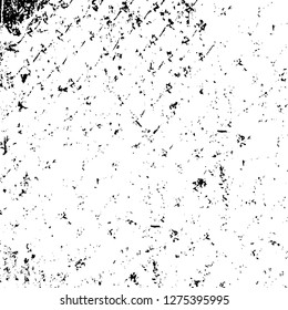 Vector grunge overlay texture. Black and white background. Abstract monochrome image includes a faded effect in dark tones