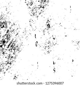Vector grunge overlay texture. Black and white background. Abstract monochrome image includes a faded effect in dark tones