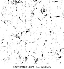 Vector grunge overlay texture. Black and white background. Abstract monochrome image includes a faded effect in dark tones