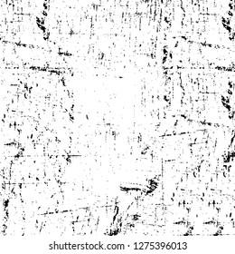Vector grunge overlay texture. Black and white background. Abstract monochrome image includes a faded effect in dark tones