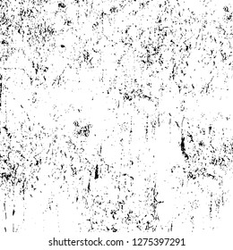 Vector grunge overlay texture. Black and white background. Abstract monochrome image includes a faded effect in dark tones