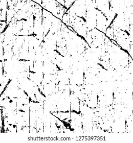 Vector grunge overlay texture. Black and white background. Abstract monochrome image includes a faded effect in dark tones
