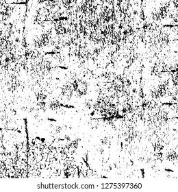Vector grunge overlay texture. Black and white background. Abstract monochrome image includes a faded effect in dark tones