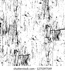 Vector grunge overlay texture. Black and white background. Abstract monochrome image includes a faded effect in dark tones
