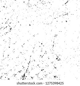 Vector grunge overlay texture. Black and white background. Abstract monochrome image includes a faded effect in dark tones