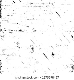 Vector grunge overlay texture. Black and white background. Abstract monochrome image includes a faded effect in dark tones