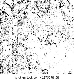 Vector grunge overlay texture. Black and white background. Abstract monochrome image includes a faded effect in dark tones