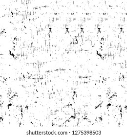 Vector grunge overlay texture. Black and white background. Abstract monochrome image includes a faded effect in dark tones