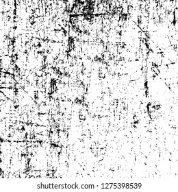 Vector grunge overlay texture. Black and white background. Abstract monochrome image includes a faded effect in dark tones