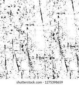 Vector grunge overlay texture. Black and white background. Abstract monochrome image includes a faded effect in dark tones