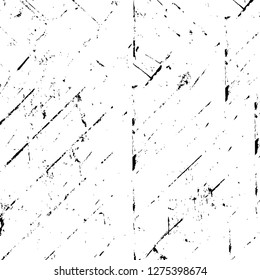 Vector grunge overlay texture. Black and white background. Abstract monochrome image includes a faded effect in dark tones