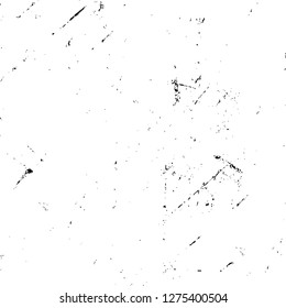 Vector grunge overlay texture. Black and white background. Abstract monochrome image includes a faded effect in dark tones