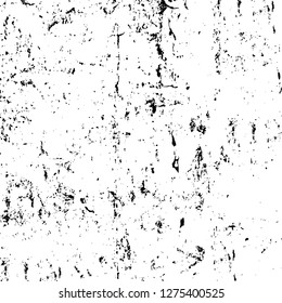 Vector grunge overlay texture. Black and white background. Abstract monochrome image includes a faded effect in dark tones