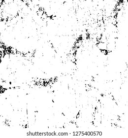 Vector grunge overlay texture. Black and white background. Abstract monochrome image includes a faded effect in dark tones