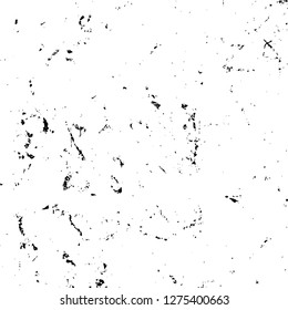 Vector grunge overlay texture. Black and white background. Abstract monochrome image includes a faded effect in dark tones