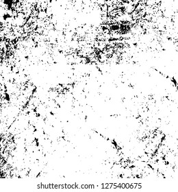 Vector grunge overlay texture. Black and white background. Abstract monochrome image includes a faded effect in dark tones