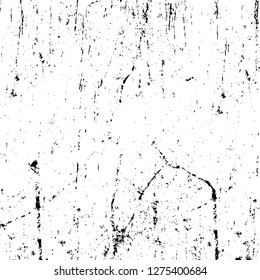 Vector grunge overlay texture. Black and white background. Abstract monochrome image includes a faded effect in dark tones