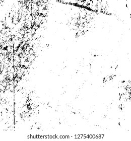 Vector grunge overlay texture. Black and white background. Abstract monochrome image includes a faded effect in dark tones