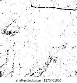 Vector grunge overlay texture. Black and white background. Abstract monochrome image includes a faded effect in dark tones