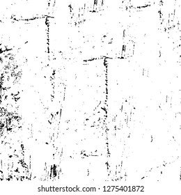 Vector grunge overlay texture. Black and white background. Abstract monochrome image includes a faded effect in dark tones