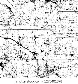 Vector grunge overlay texture. Black and white background. Abstract monochrome image includes a faded effect in dark tones