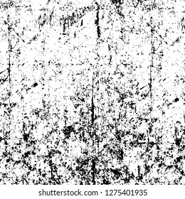 Vector grunge overlay texture. Black and white background. Abstract monochrome image includes a faded effect in dark tones