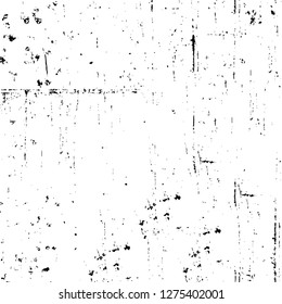 Vector grunge overlay texture. Black and white background. Abstract monochrome image includes a faded effect in dark tones