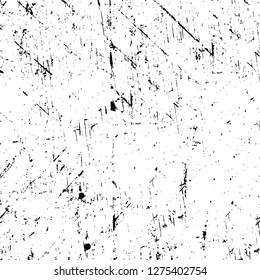 Vector grunge overlay texture. Black and white background. Abstract monochrome image includes a faded effect in dark tones