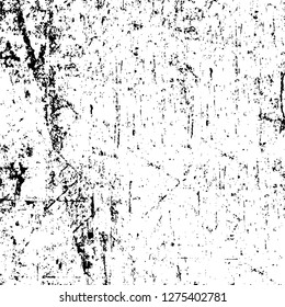 Vector grunge overlay texture. Black and white background. Abstract monochrome image includes a faded effect in dark tones