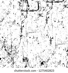 Vector grunge overlay texture. Black and white background. Abstract monochrome image includes a faded effect in dark tones