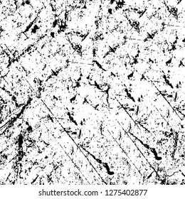 Vector grunge overlay texture. Black and white background. Abstract monochrome image includes a faded effect in dark tones
