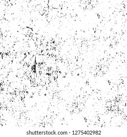 Vector grunge overlay texture. Black and white background. Abstract monochrome image includes a faded effect in dark tones