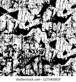 Vector grunge overlay texture. Black and white background. Abstract monochrome image includes a faded effect in dark tones