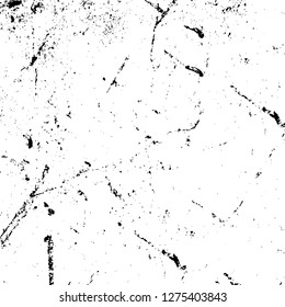 Vector grunge overlay texture. Black and white background. Abstract monochrome image includes a faded effect in dark tones