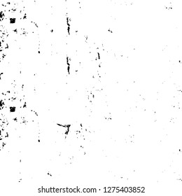 Vector grunge overlay texture. Black and white background. Abstract monochrome image includes a faded effect in dark tones