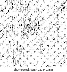 Vector grunge overlay texture. Black and white background. Abstract monochrome image includes a faded effect in dark tones