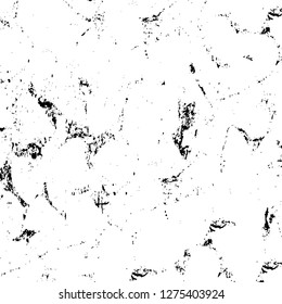 Vector grunge overlay texture. Black and white background. Abstract monochrome image includes a faded effect in dark tones