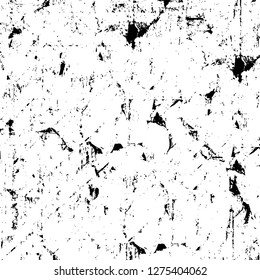 Vector grunge overlay texture. Black and white background. Abstract monochrome image includes a faded effect in dark tones