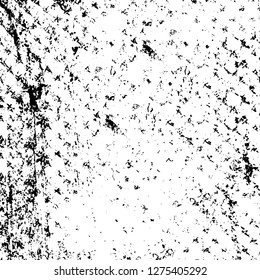 Vector grunge overlay texture. Black and white background. Abstract monochrome image includes a faded effect in dark tones