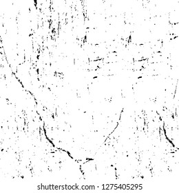 Vector grunge overlay texture. Black and white background. Abstract monochrome image includes a faded effect in dark tones