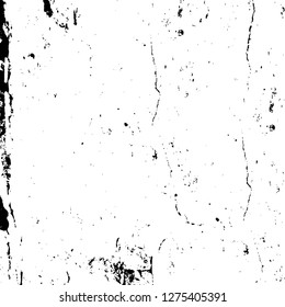 Vector grunge overlay texture. Black and white background. Abstract monochrome image includes a faded effect in dark tones